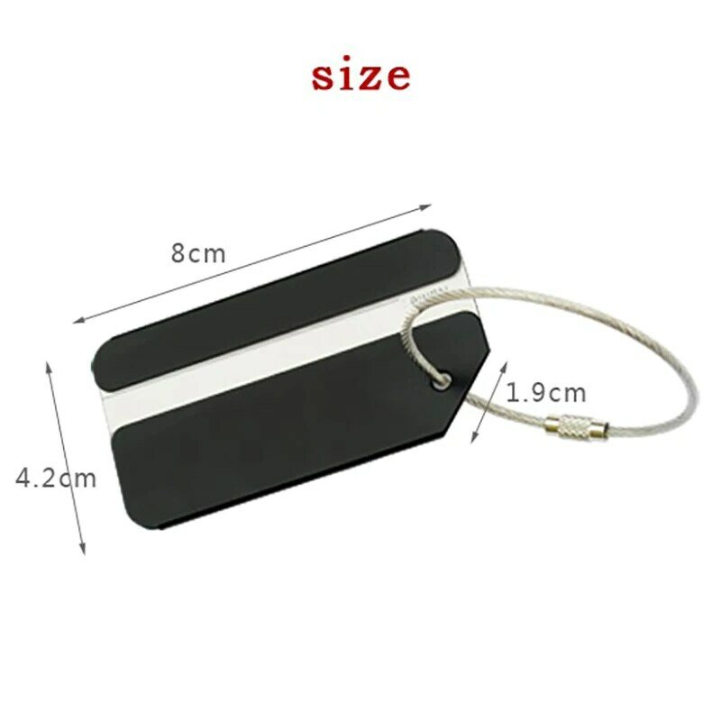 1PC Aluminium Alloy Travel Luggage Tags Baggage Name Tags Suitcase Address Label Holder Metal Luggage Tag Travel Accessories