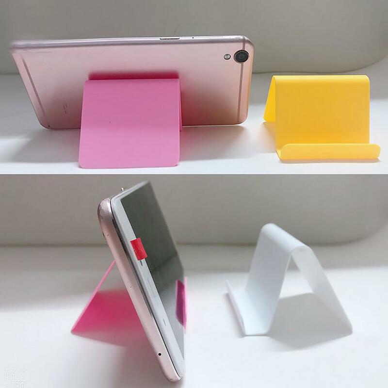 Mini Portable Candy Color Phone Holder, Universal Table Desk Mount Stand, Suporte preguiçoso para assistir TV para celular