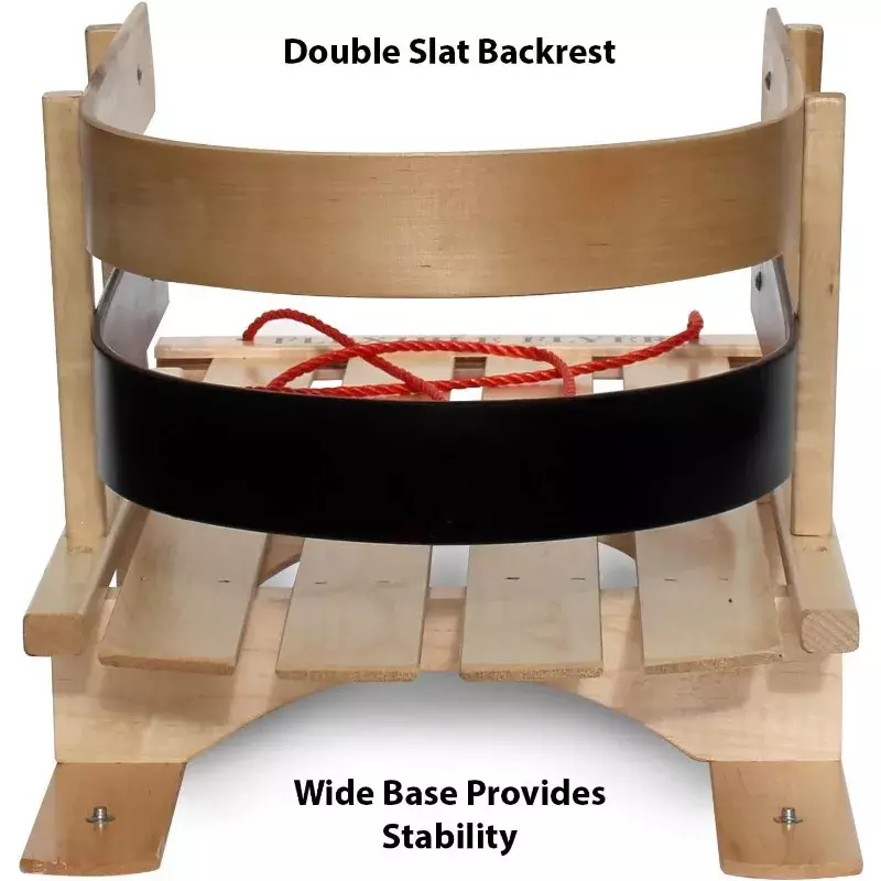 Premium Baby Sleigh. Toddler Boggan. Wooden Pull Sled for Kids,Red , 29 x 14 x 11.5 inches