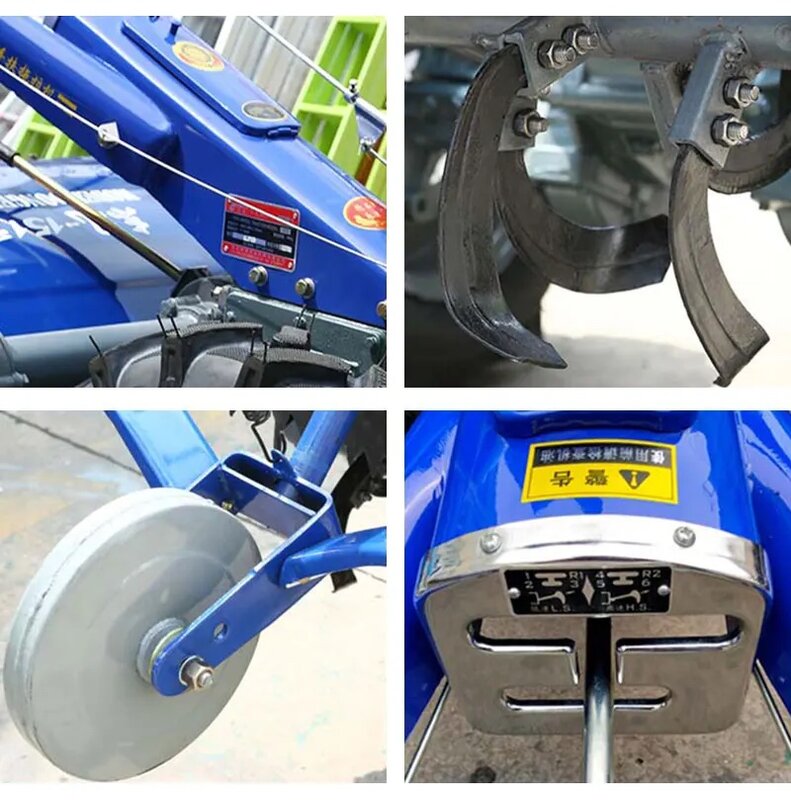 Motoculteur Rotatif Multifonction pour Tracteur Marchant, Équipement de Jardin, Machine, 22HP