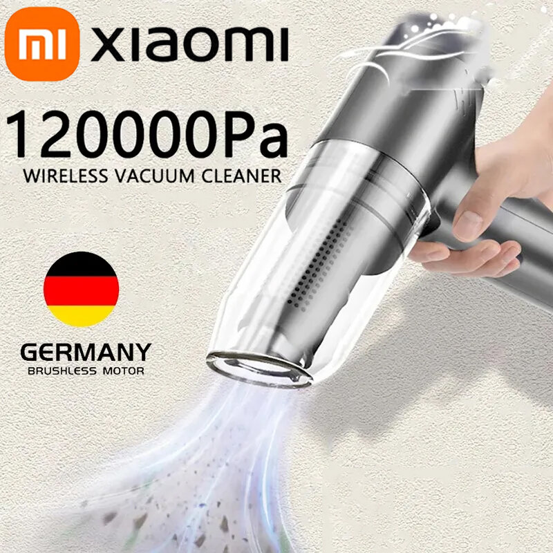 NEW Xiaomi 120000Pa Wireless Car Vacuum Cleaner Strong Suction Handheld Robot Home & Car Dual USE Mini Vacuum Cleaner Appliance