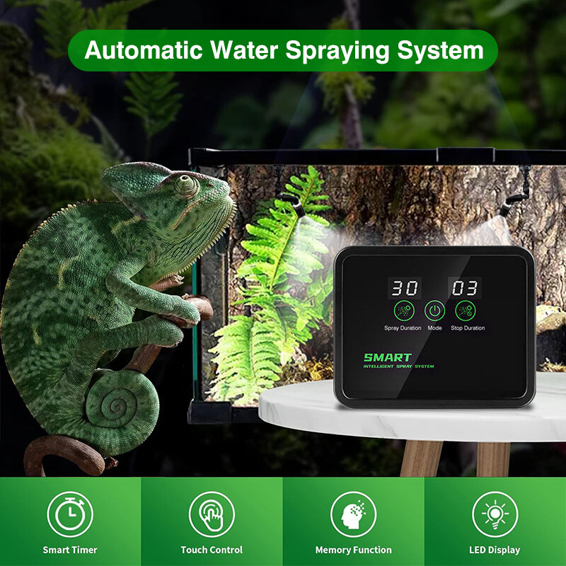 Umidificador Inteligente Terrários, Temporizador Eletrónico, Névoa Automática, Temporização Rainforest, Kit Sistema Spray, Controlo por Sprinkler
