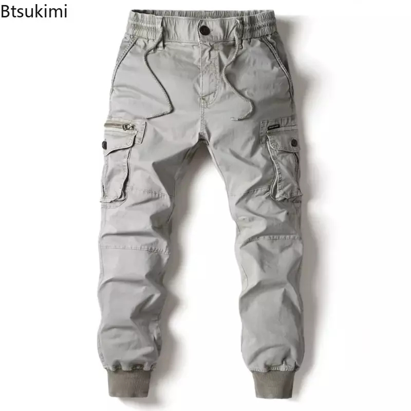 2024 Men's Casual Jogging Pants Multi-color Fashion Cotton Full Length Streetwear Mens Work Tactical Trousers Pants Cargo Pants