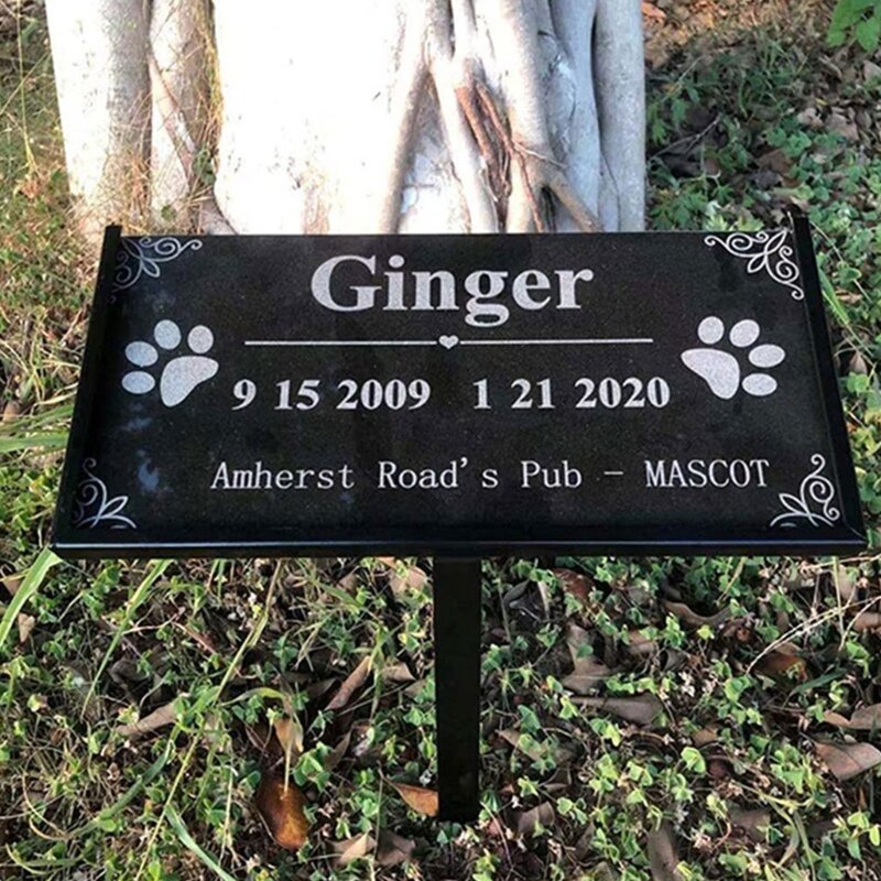 Grave Marker Stand Heavy Duty Iron Memorial Stone Stand for Loved Ones Pets Grave Marker for Cemetery Stake Metal