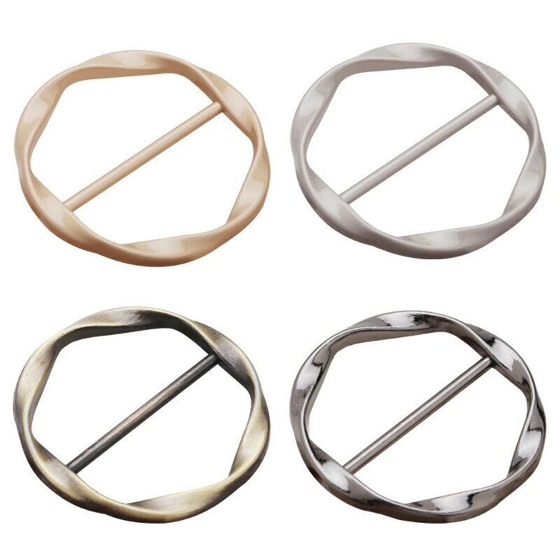 Simple Multi-color Round Shape Scarves Buckle Metal Adult Teenagers Belt Buckle Replacement DIY Craft Belt Buckle Dropship