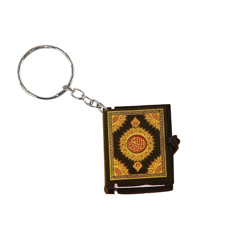 Unisex Mini Islam-Quran Arabic Pendant Women Men Keychain Bag Car Hanging Key Ring Birthday Gift The Koran
