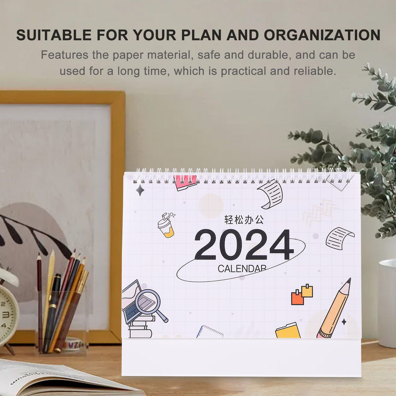 Tradisional Cina meja kantor berdiri kalender perencana Desktop Dekorasi bisnis kantor jam kerja dalam rencana kalender