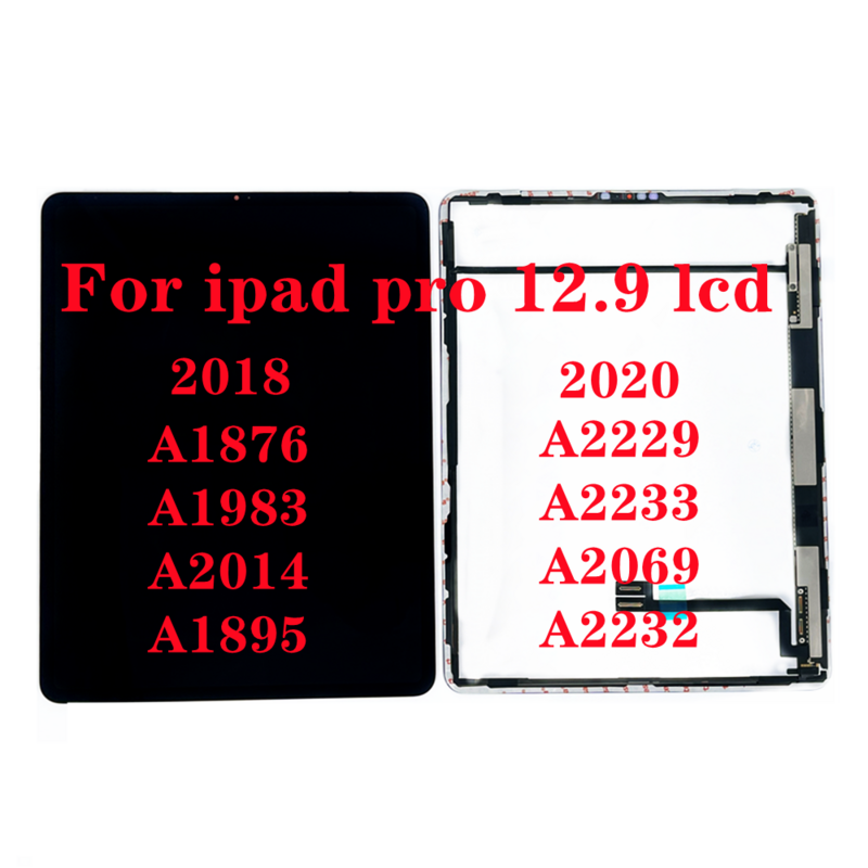 Pantalla untuk IPad pro 12.9 pro12.9 inci 2018 2020 3rd 4st A1983 A2014 A2233 pengganti perakitan Digitizer tampilan LCD
