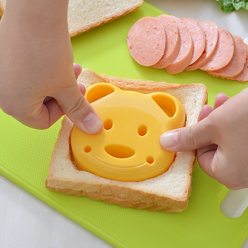Мишка Тедди, сэндвич, брикет для приготовления хлеба, форма, милые инструменты для выпечки, Детские интересные кухонные аксессуары для еды