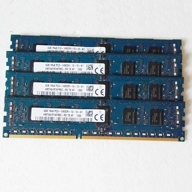 RAMメモリ,4GB,4GB,1rx8, pc3-14900r, ddr3 1866, reg ecc, hmt451r7af8c-rd,高品質,無料,1個