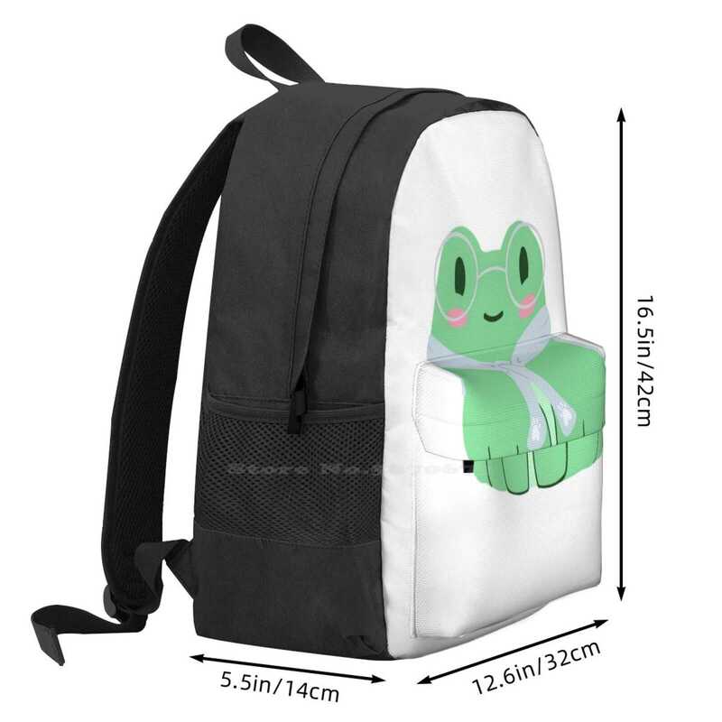 Mochila de diseño con estampado 3d de Frog Patton, bolsa para estudiantes, lijadoras, lados, Patton, moral, Rana, Thomas