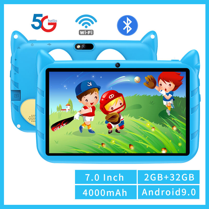 2023 New 7 Inch Tablet 5G WIFI MTK6580 Quad Core 2GB RAM 32GB ROM Kids Learning Education Dual Cameras Google Android Tablets