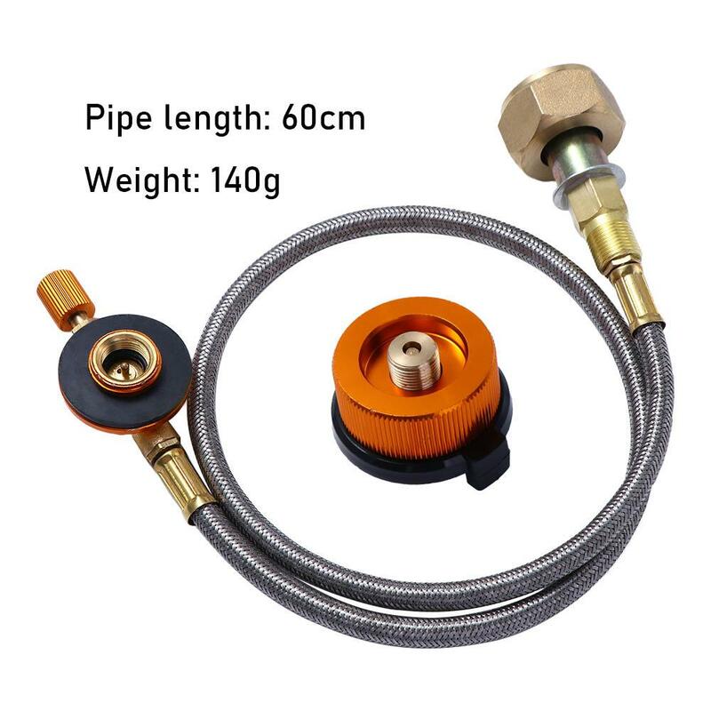 Outdoor Camping Gas Stove Propane Refill AdapterLPG Flat Cylinder tank Coupler Container Adapter Save Durable Metal Tube