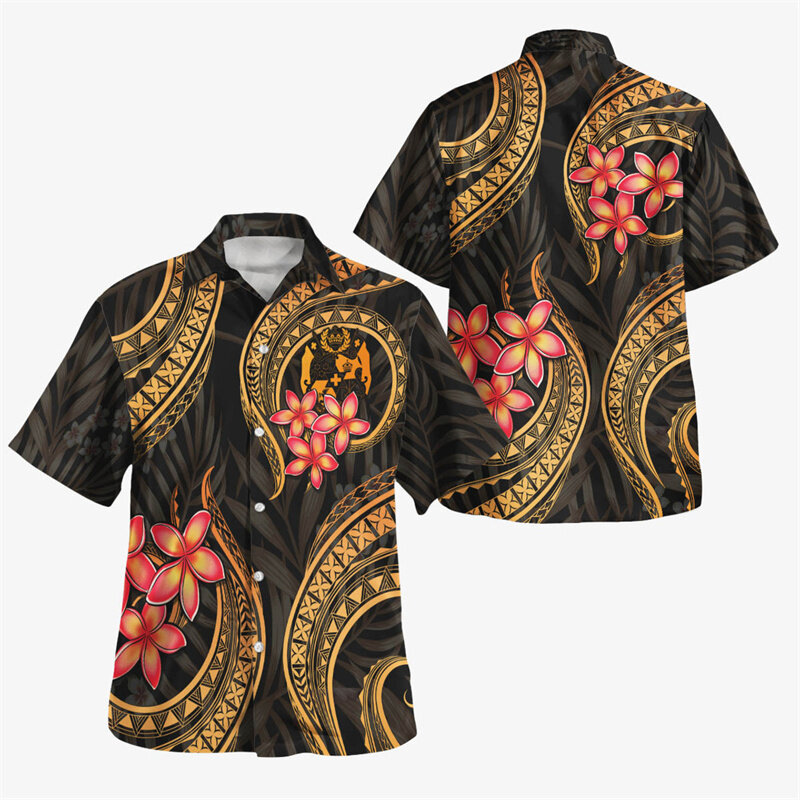 Chemises d'impression 3D The Kingdom of Tonga National Feel pour hommes, emblème tonga, manteau de bras, chemises courtes graphiques, vêtements vintage