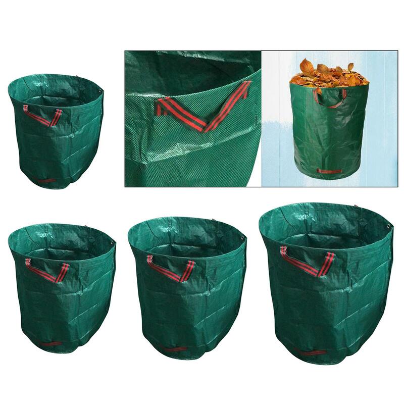 16-80 galon tas limbah taman kapasitas besar tas wadah daun tugas berat