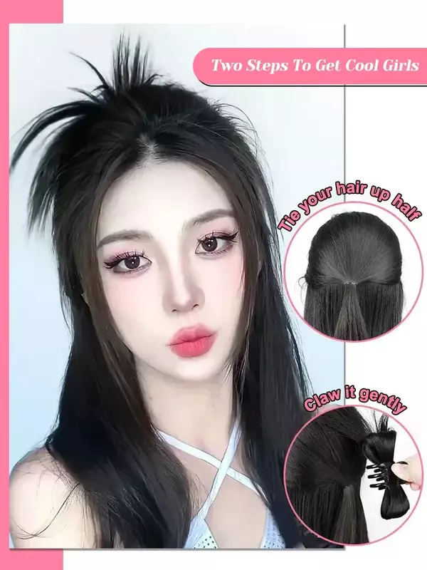 Искусственные волосы в пучок Заколка-краб модный пучок волос головной убор искусственные волосы с шпильками женские аксессуары