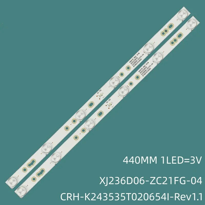 Tira de retroiluminação LED para XJ236D06-ZC21FG-04 303XJ236035 CRH-K2435T020654I-Rev1.1 GS Vios Vtv23615a Vtv23615c Vtv23615b, lâmpada 6