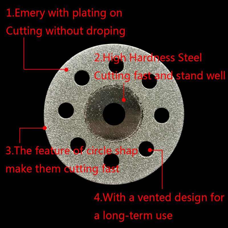 Diamond Cutting Discs Metal Saw Blade Set HSS Mini Circular Saw Blade For Rotary Tools Resin Cut-Off Wheels Diamond 22mm