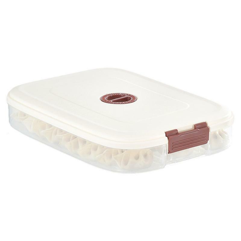 Wadah penyimpanan makanan dapat ditumpuk, wadah makanan transparan anti selip tahan dingin dapat digunakan kembali kotak kulkas