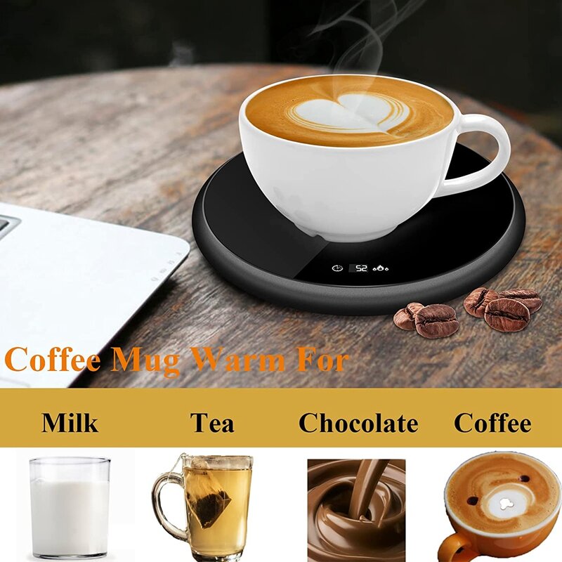 Kubek termiczny do kawy, inteligentny podgrzewacz do kubków podgrzewany podgrzewacz przyssawki do kawy na podgrzewanie herbaty, podgrzewacz do świec