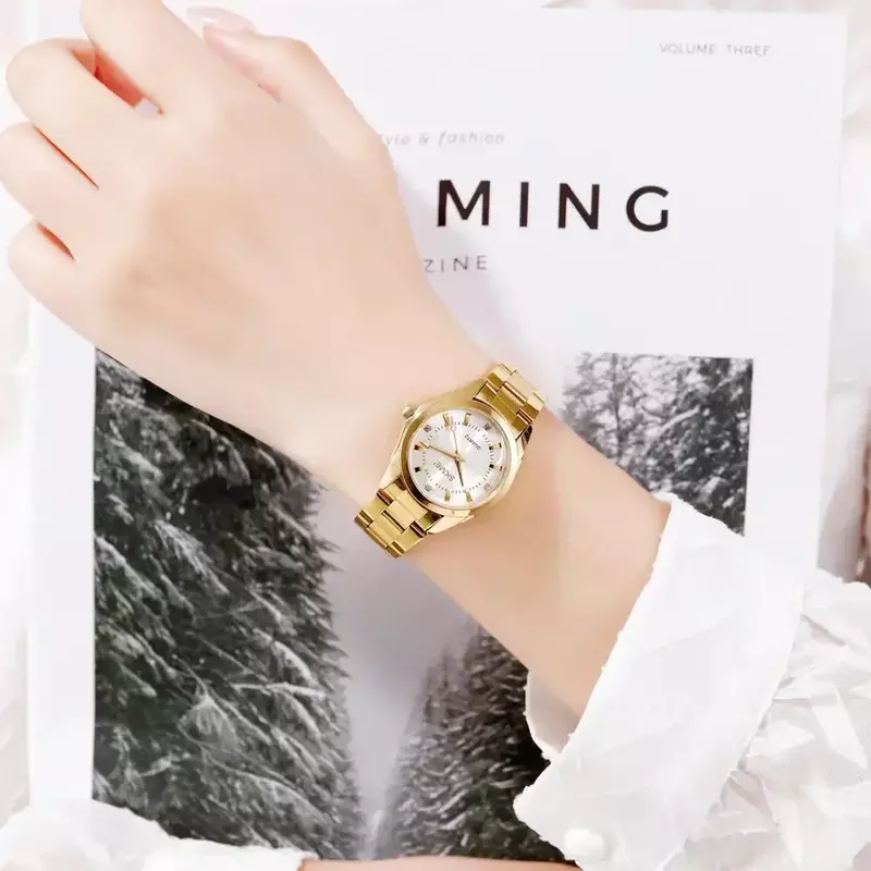 SKMEI1620 jam tangan kuarsa mewah wanita, jam tangan wanita Quartz tipis model Jepang untuk wanita