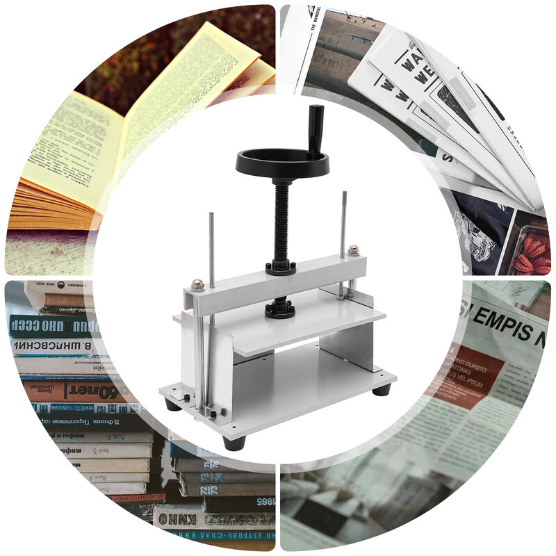 Máquina de prensa Manual de alta resistencia 1 T, aplanadora superior de escritorio, máquina de encuadernación de libros de papel