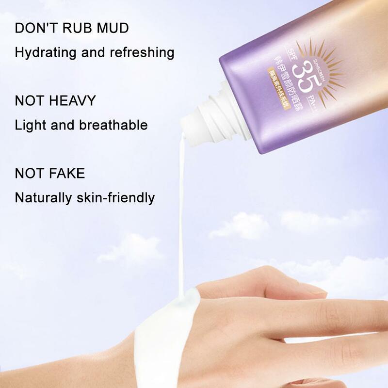 Facial Body Sunscreen Cream Isolation Anti-Aging Sunblock Brightening Protector Sunscreen UV Concealer Whitening Moisturizi R8R5