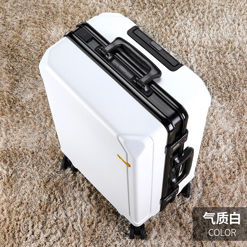 Neue Mode Roll gepäck Aluminium rahmen USB Ladewagen Koffer 20/24/26/28 Zoll Studenten Passwort Reisegepäck