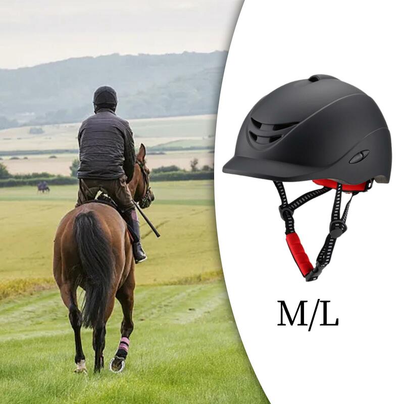 Starter Equestrian Hat Adjustable Breathable Removable Brim Lightweight Riding Hat for Performance Outdoor Riding