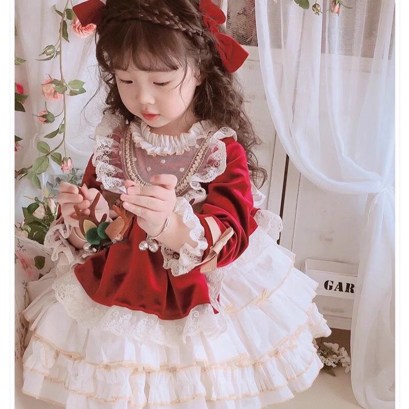 Lolita Kleider Baby Geburtstags kleid ein Jahr alt Feier Kleid Vintage elegante Bogen Tutu Vestido Baby Kleidung Ballkleid Prinz