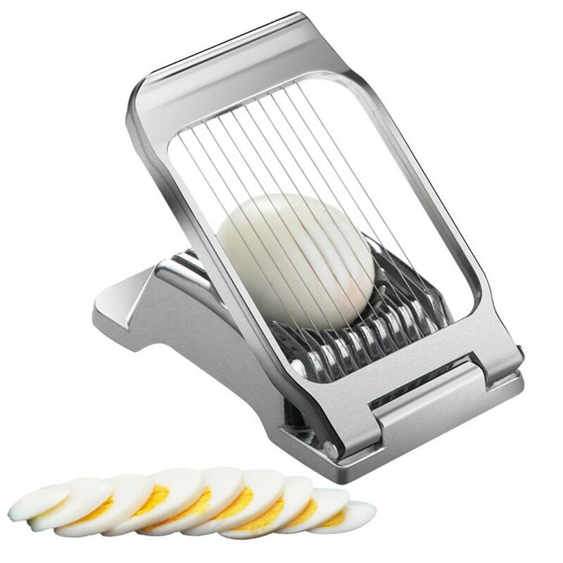 Rebanador de huevos resistente de aleación de aluminio multifuncional, utensilio de cocina versátil para ensalada, sándwiches, corte de setas