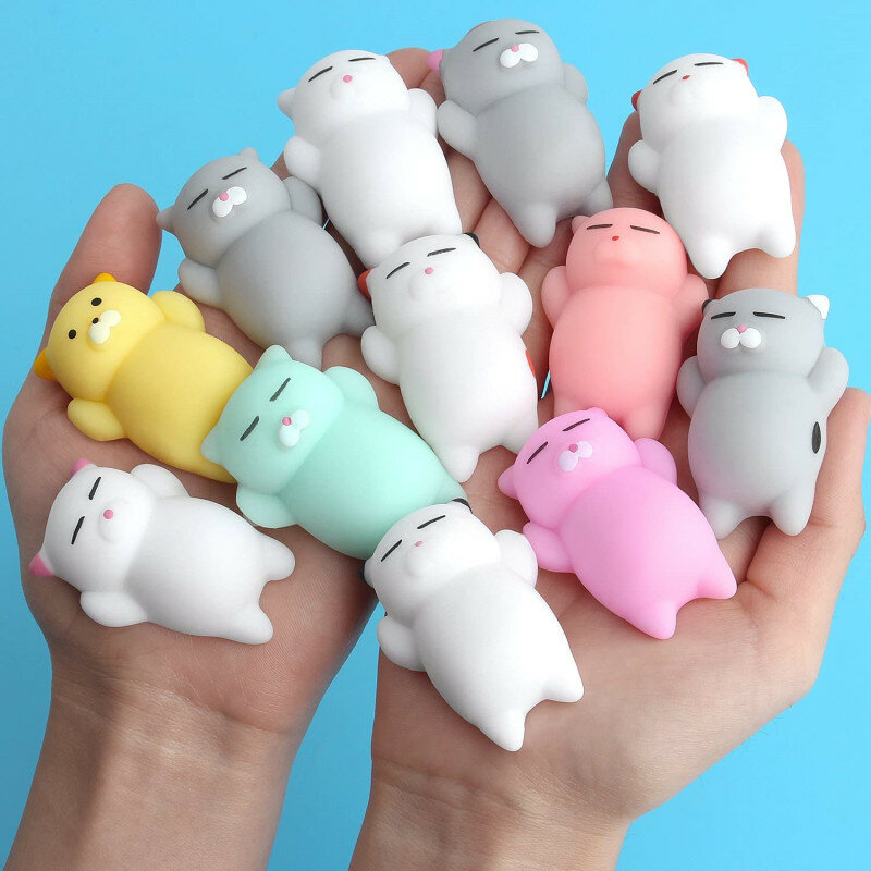 Giocattolo antistress spremere giocattoli Soft Mochi Cat Toy Mini Cute Animal Toy regalo per la festa di compleanno uovo di pasqua Filler Classroom Reward