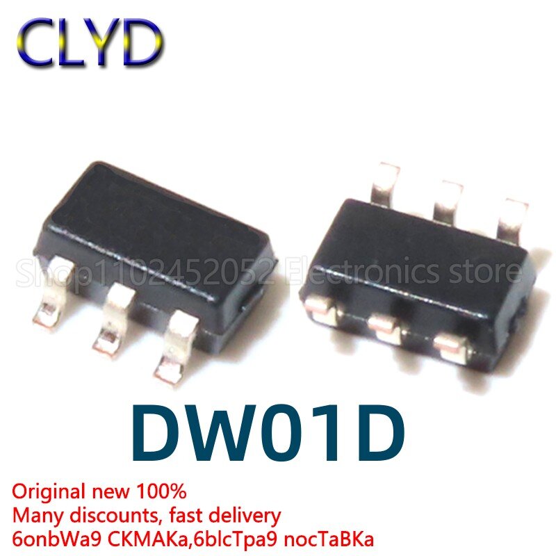 1 قطعة/الوحدة جديد وأصلي DW01 DW01D DW01A رقاقة SOT23-6 الطاقة المتنقلة ليثيوم حماية IC رقاقة