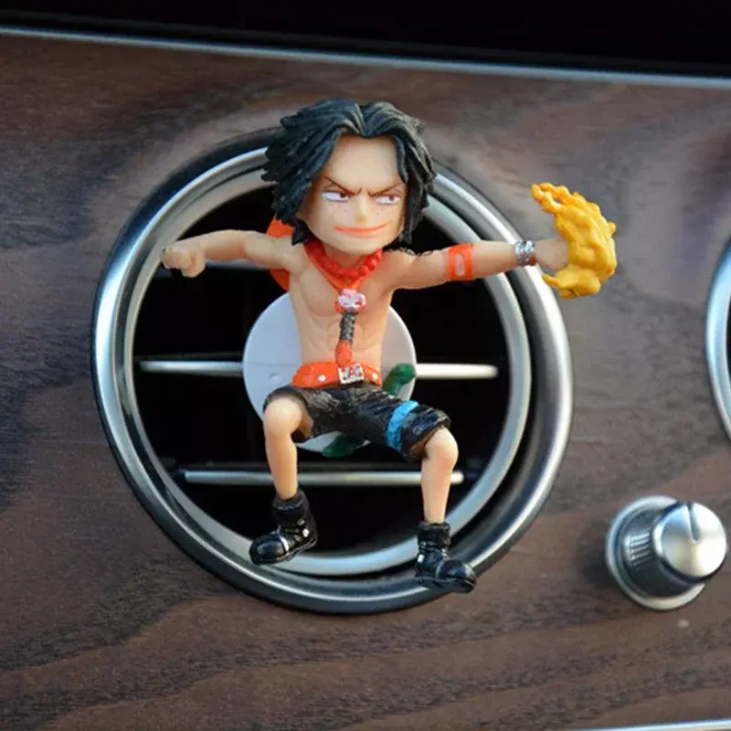애니메이션 원피스 자동차 공기 배출구 향기 장식 만화 니카 루피 조로 나미 액션 피규어 모델 장식품 선물