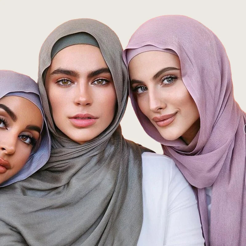 60x170cm Mode Modale Baumwolle Jersey Hijab Schal Lange Muslimischen Schal Plain Weiche Turban Krawatte Kopf Wraps Für frauen Afrika Stirnband