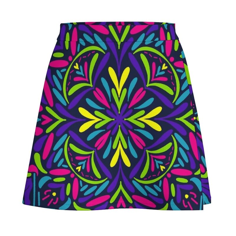 Coral Mandala no.1 Mini Skirt sexy skirt elegant social women's skirts girls skirt
