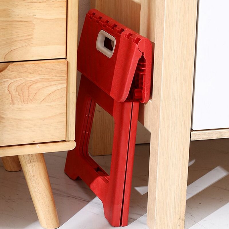 Lightweight Folding Step Stool Multi Purpose Handheld Thickened Footstool Non-Slip Plastic Small Benches Kitchen