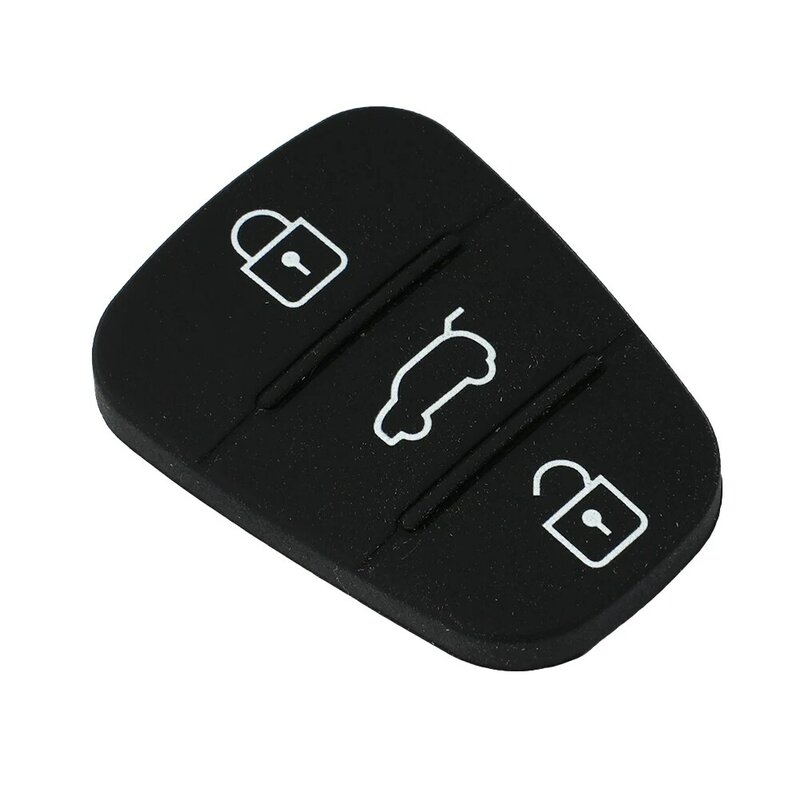 1PCS Black Automotive Rubber 3 Buttons Key Button Cover Suitable For HYUNDAI For KIA I20 I30 Ix35 Ix20 Durable Accessories