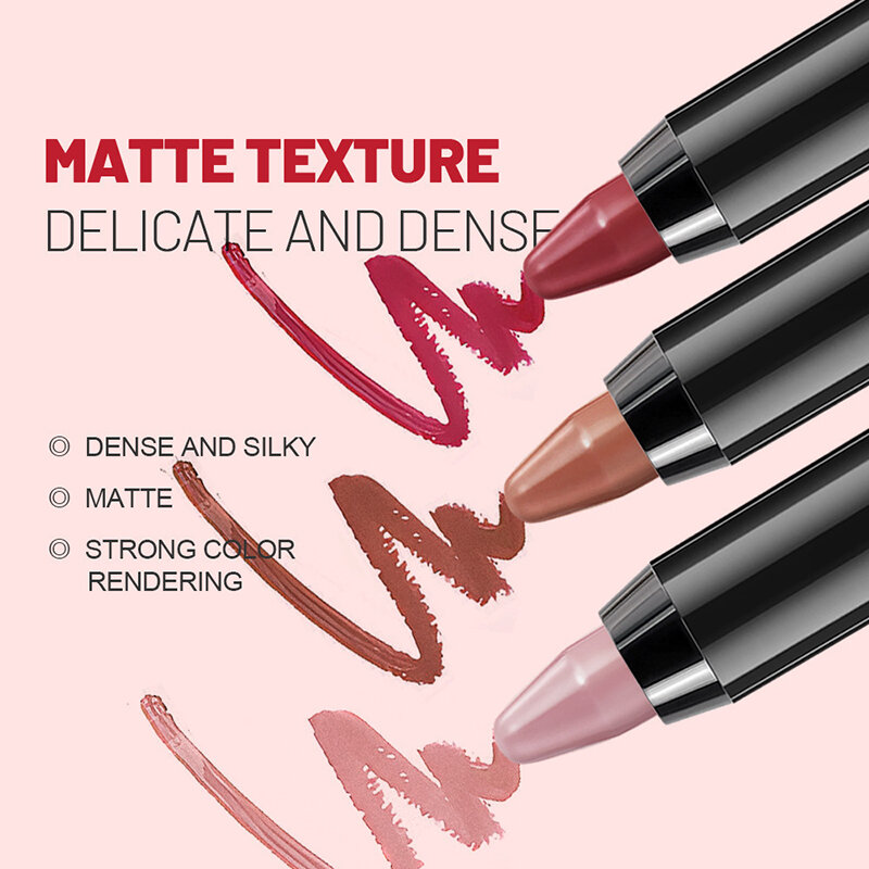 Matte Brown Lip Liner Pencil Lip Outline Lip Balm Lasting Waterproof Lipstick Crayon Pigments Moisturizing Cosmetics New