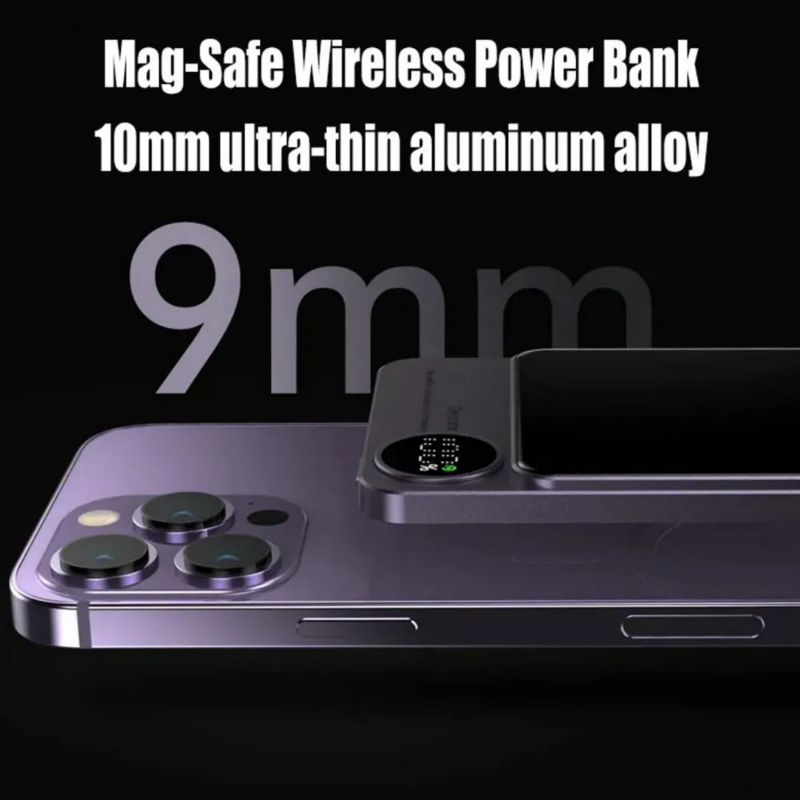 Powerbank sem fio portátil, carregador rápido tipo C, banco de energia magnética para iPhone 14, 13, 12, Xiaomi, Samsung, série Magsafe, 10000mAh