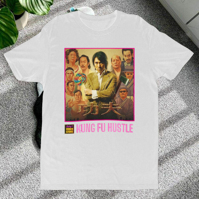 Kung Fu Hustle Stephen Chow Rickys VideoStore Collection Unisex High Quality Cotton Tee T-shirts for Fans Short Sleeves Unisex
