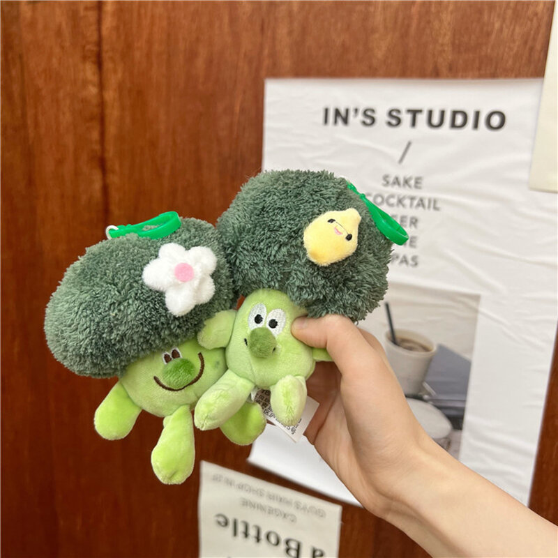 Neue super süße Plüsch Brokkoli kreative Cartoon gefüllt Plüsch Gemüse Blumenkohl Puppe Schlüssel bund Anhänger Frauen Tasche Dekoration