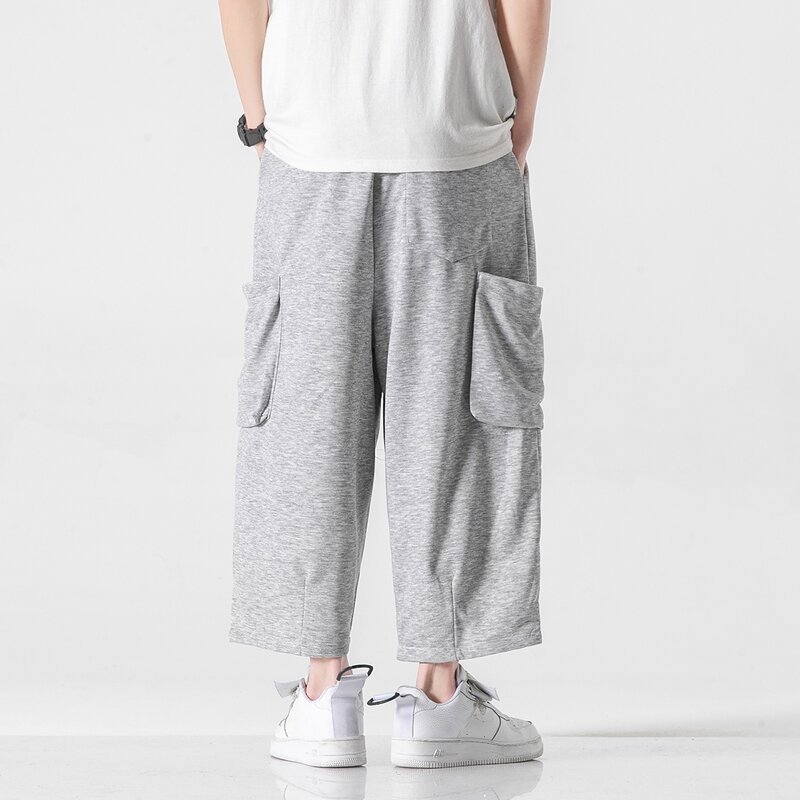 Pantalones Cargo a la moda para hombre, pantalón Haren con bolsillo lateral, estilo Harajuku, pantalones de chándal con cintura elástica, nuevo M-3XL