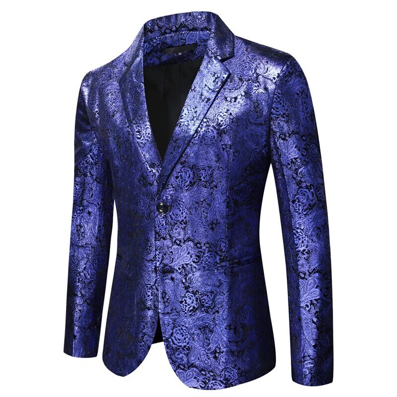 Blue 2024 Fashion New Men's Leisure Boutique Business High Quality Fabric Design Evening Dress Set/Men's Slim Fit Suit Coat
