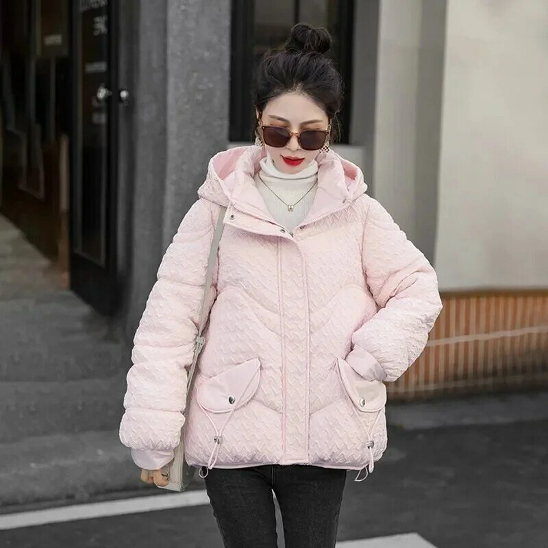 Winter New 2023 High-Grade Down Ms Cotton-Padded Jacket Short Korean Version Loose Hooded Bread Fashion Warm Student Coat Tide