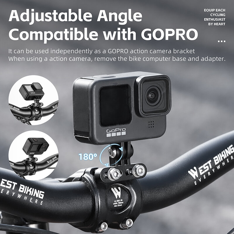 Gopro-スポーツカメラ,懐中電灯ホルダー,心拍数,ロードバイク,マウンテンバイクアクセサリー