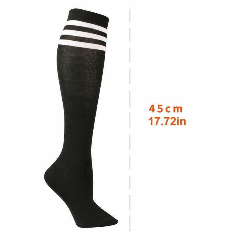 1 paar Unisex Knie Legging Strümpfe Fußball Socken Über Knie Ankle Stocking Lauf Für Fußball Männer Frauen Socken Schwarz