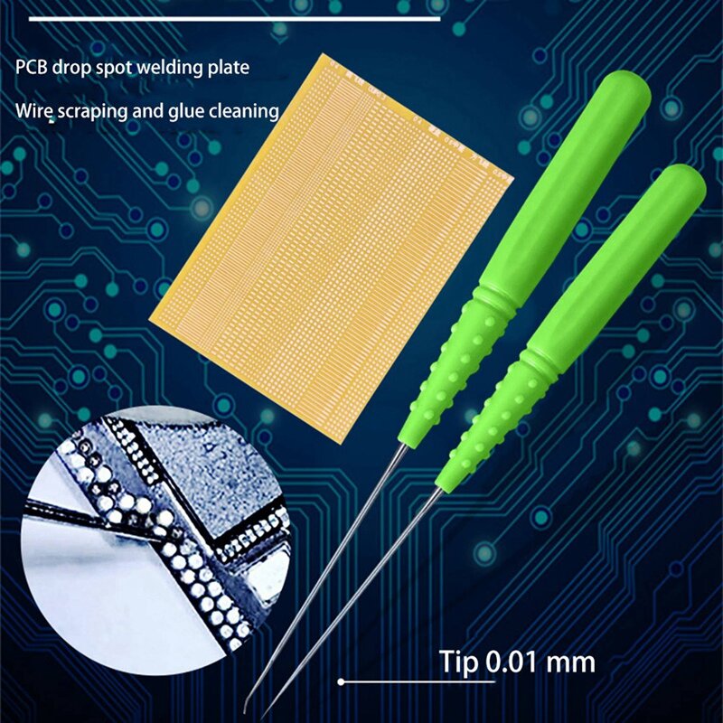 2X 3 In 1 Soldering Lugs+Needle Welding Repairing Tools Piece Rework Pad Welding Point For Phones IC Pad Touch BGA PCB