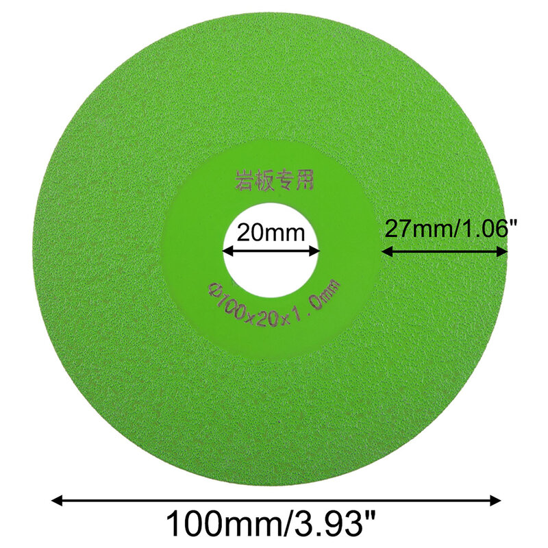 Chamfer dan penggilingan ubin cakram pemotong roda pisau pemotong cakram Gerinda hijau 100 × 20 × 1mm