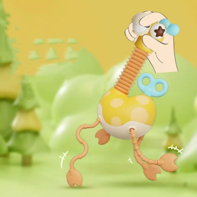 Игрушка Монтессори детская сенсорная силиконовая, тянущаяся гирлянда, игрушка жираф, крутящийся Заводной шейный игрушечный для путешествий, подарок для малышей
